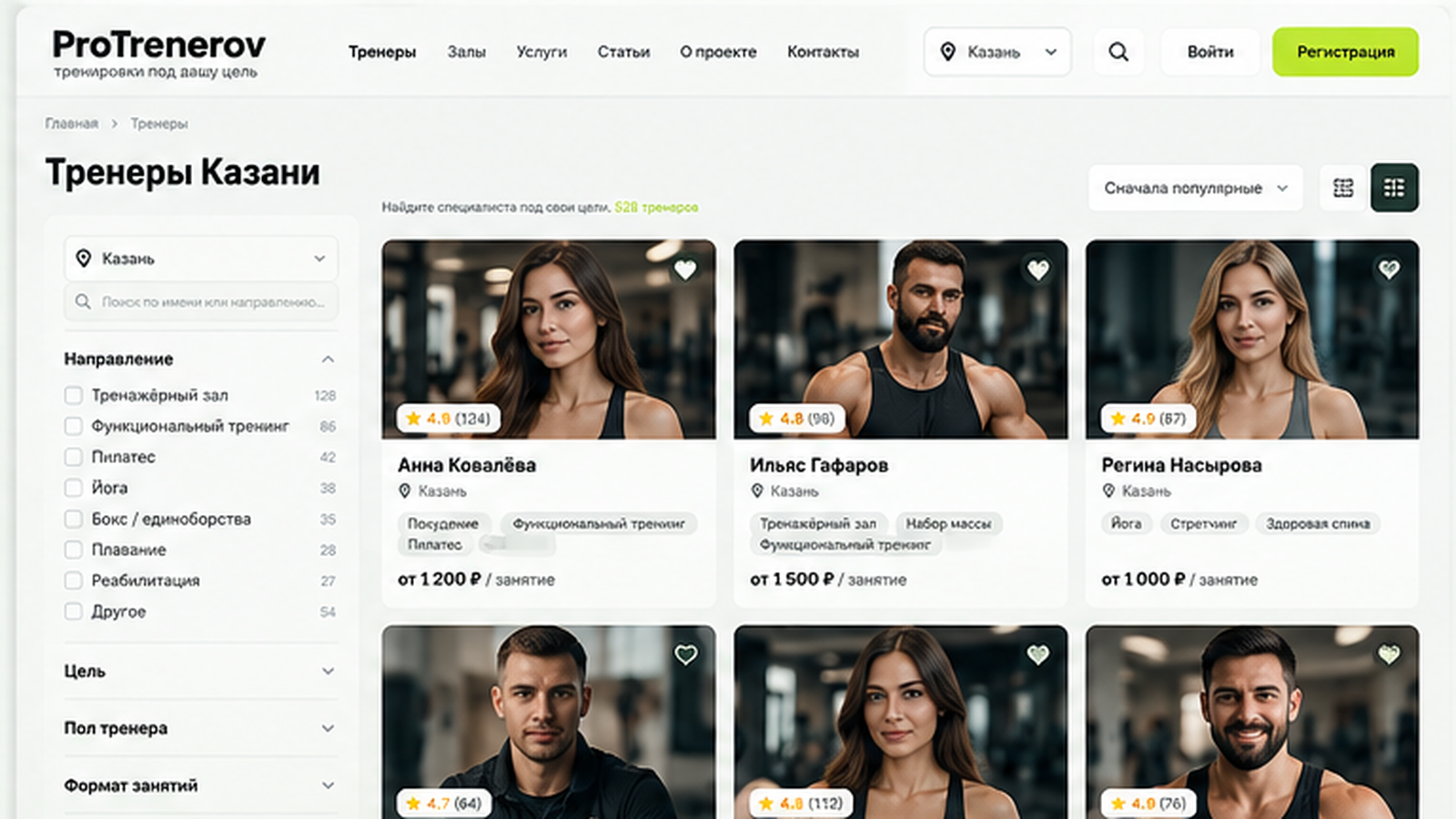 Каталог тренеров